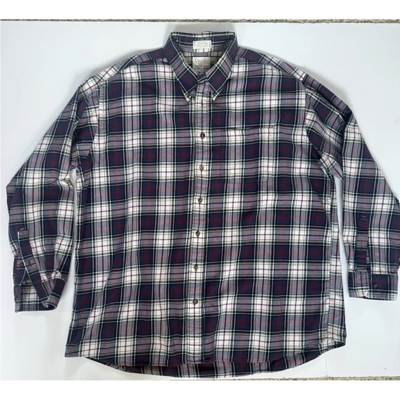 Viyella Patrick James Men’s Plaid Flannel Long Sleeve Shirt Wool Blend XXL - Picture 2 of 7